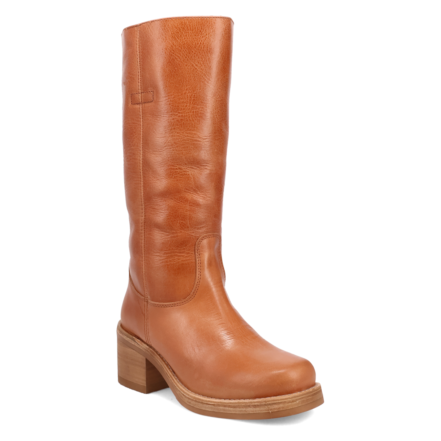 Dingo Tan Vagabond Women's 12 inch Round Toe Leather Boots DI2287-TAN