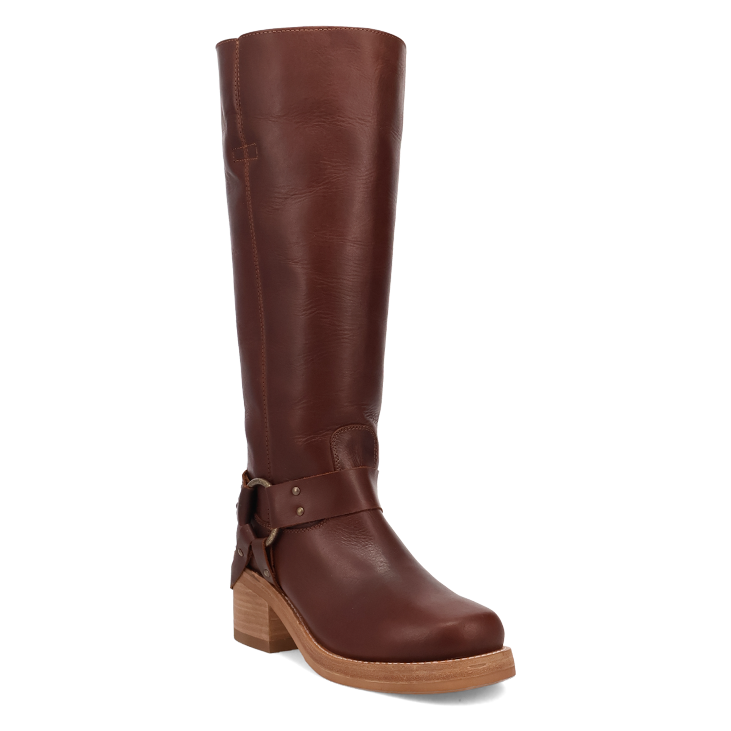 Dingo Brown Casbah Women's 16 inch Leather Round Toe Harness Boots DI2292-BROWN