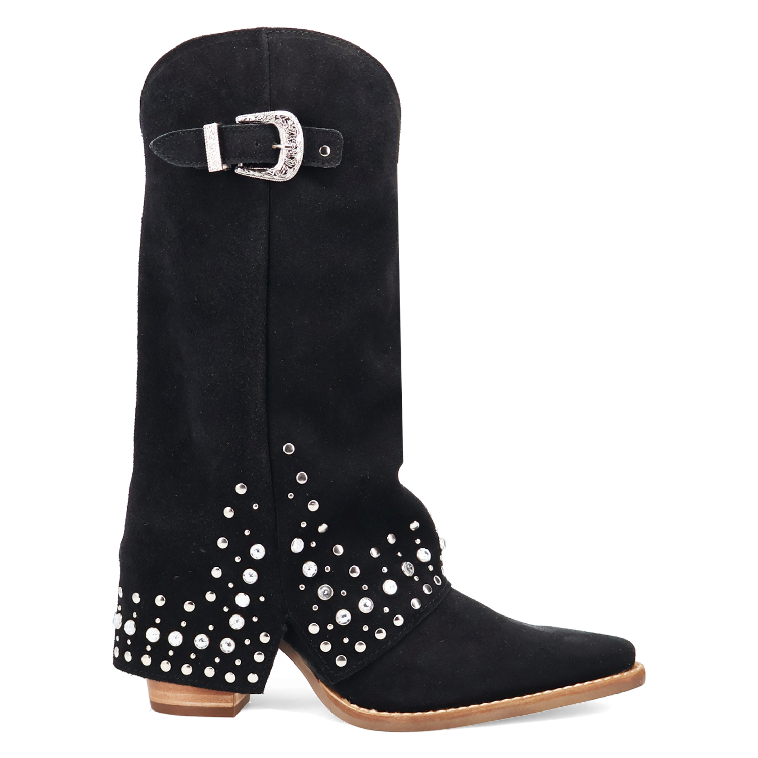 Dingo Black Howdy Honey Women's Suede Leather Boots DI2337-BLACK