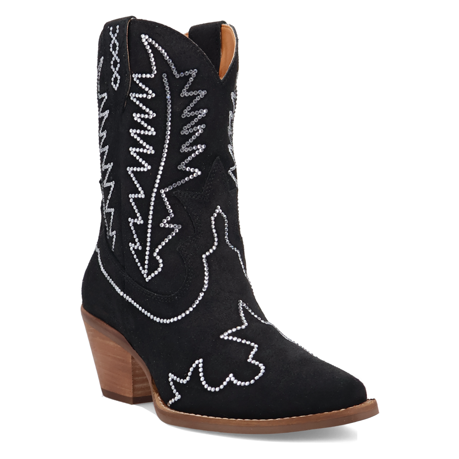 Dingo Black Tiny Pony Suede Leather Women's Booties DI2376-BLACK