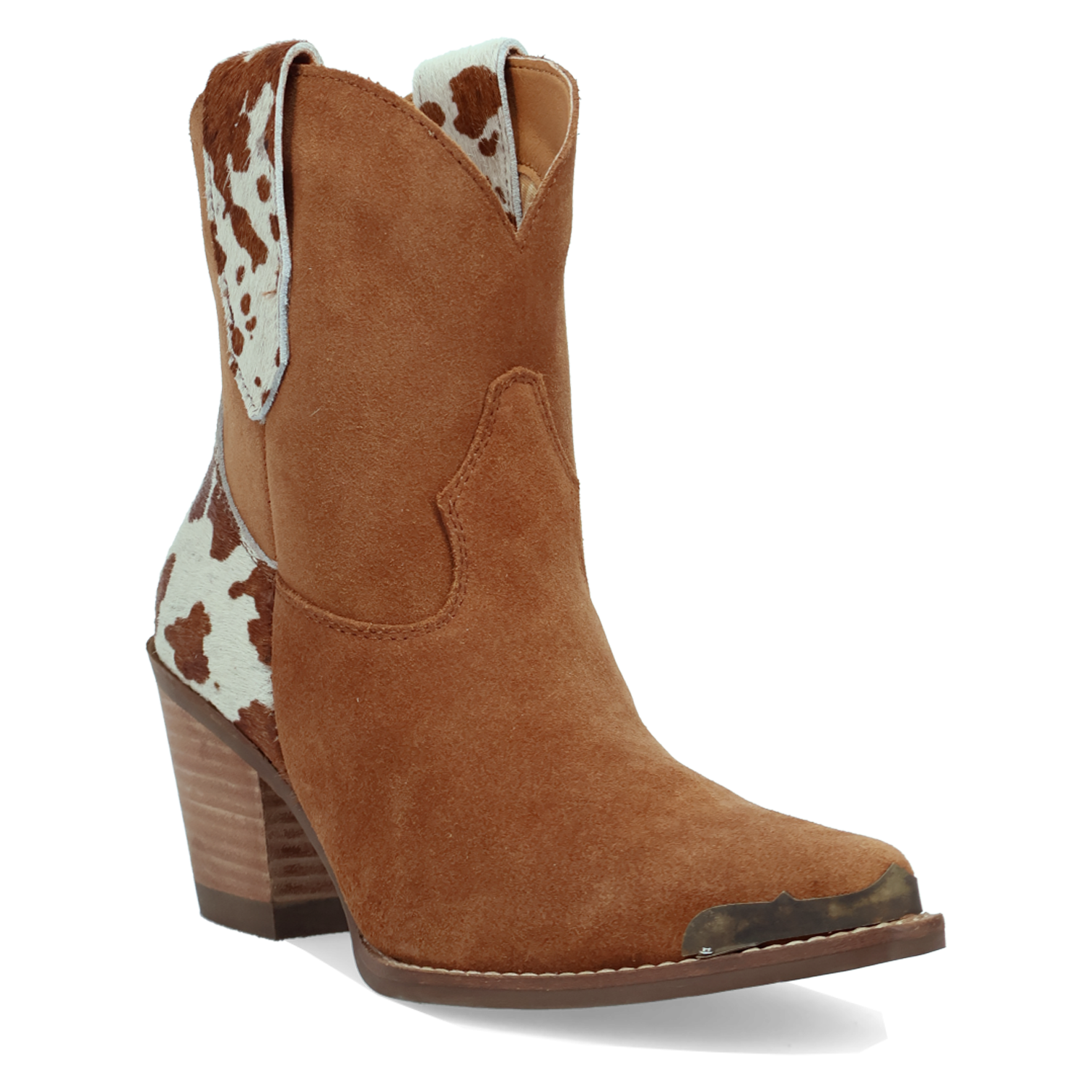Dingo Camel Cow Texas Charm Women's Suede Leather Booties DI2399-CAMELCOW