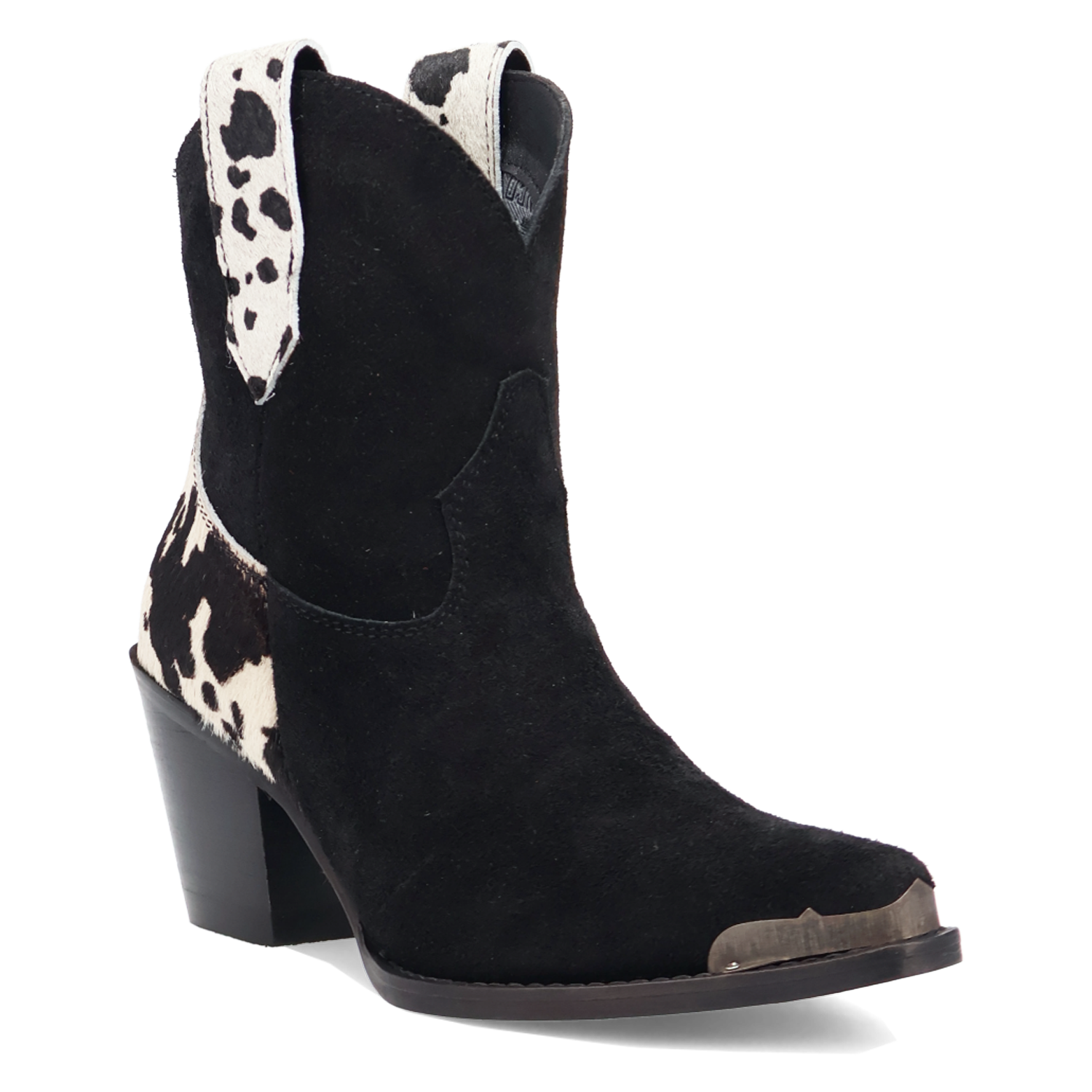 Dingo Black Cow Texas Charm Women's Suede Leather Booties DI2399-BLKCOW