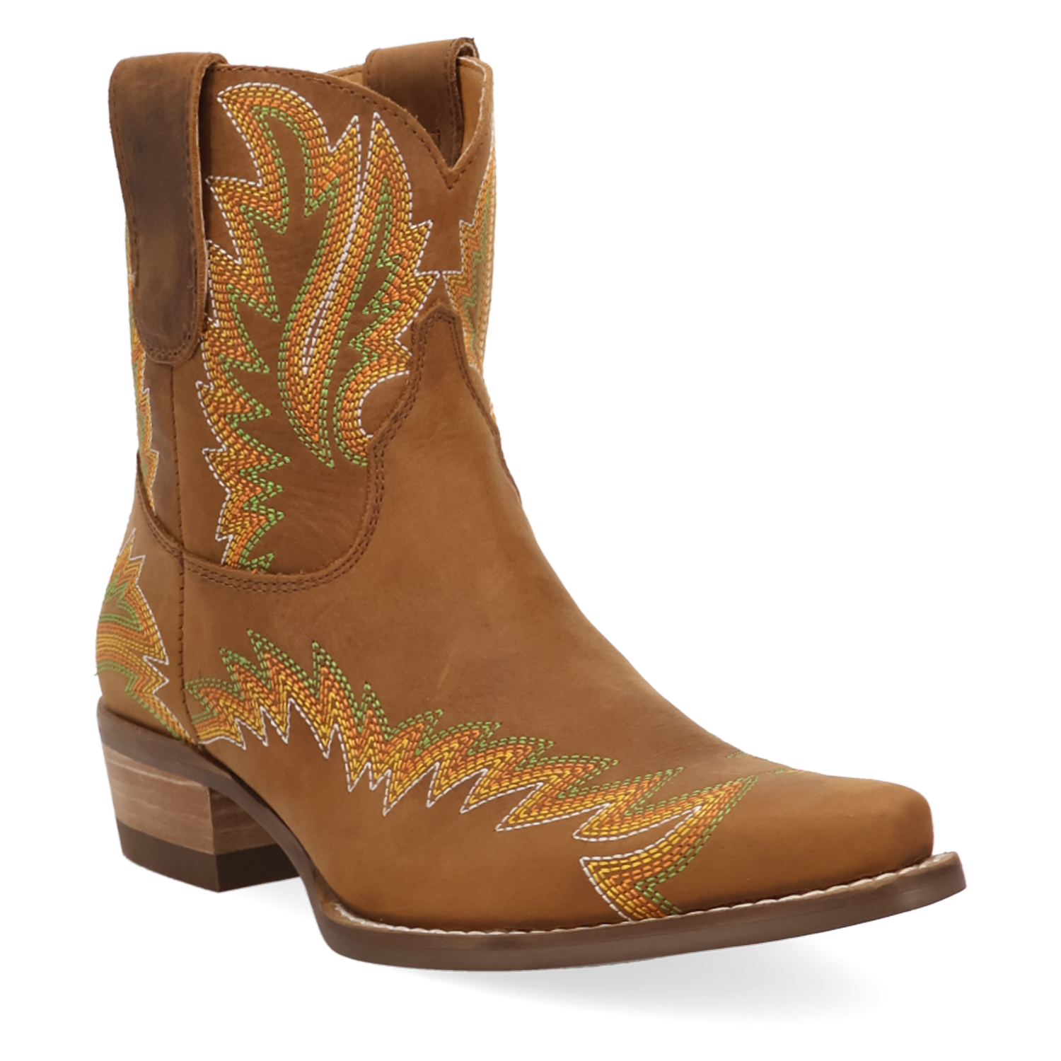 Dingo Brown Laurel 7 inch Women's Snip Toe Leather Booties DI2464-BROWN