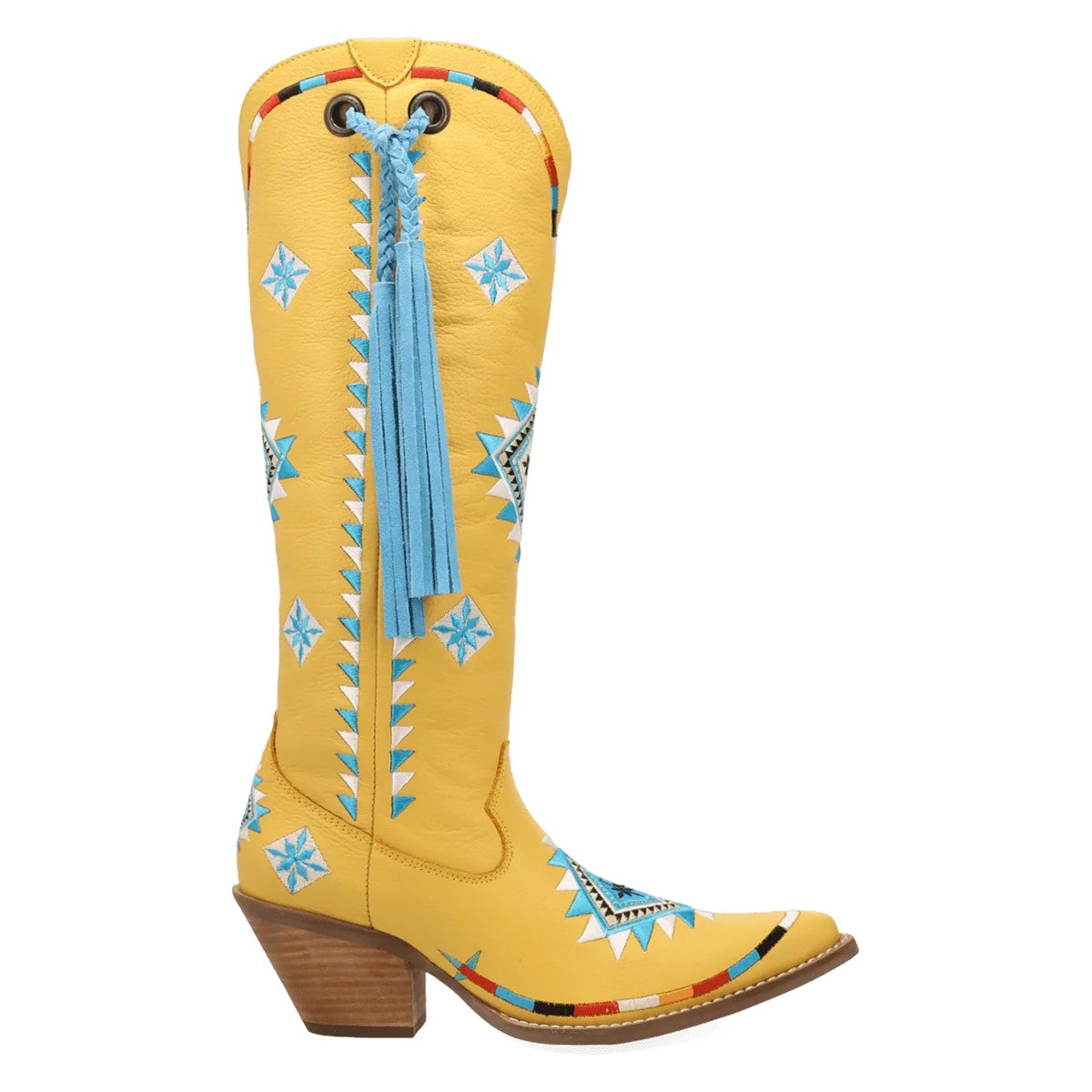 Dingo Marigold Terracotta Women's 16 inch Snip Toe Leather Western Boots DI2719-MARIGOLD