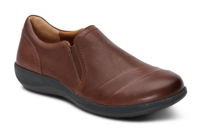 Aetrex Brown Helena Arch Support Women's Slip-On Shoes DM571