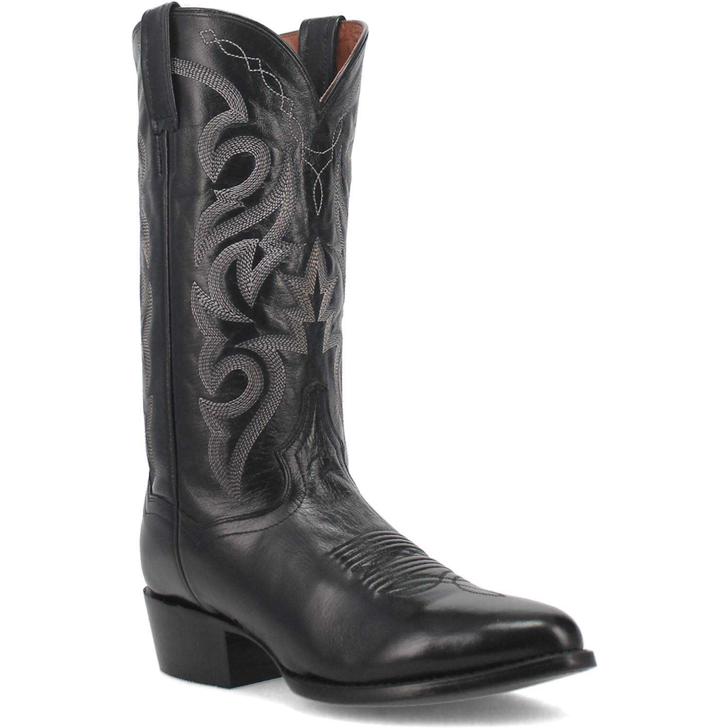 DanPost Black Milwaukee Men's 13 inch Round Toe Leather Boots DP2110