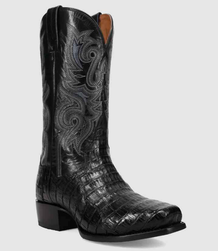 Dan Post Black Zandor Caiman Belly Men's Exotic Western Boots DP7132
