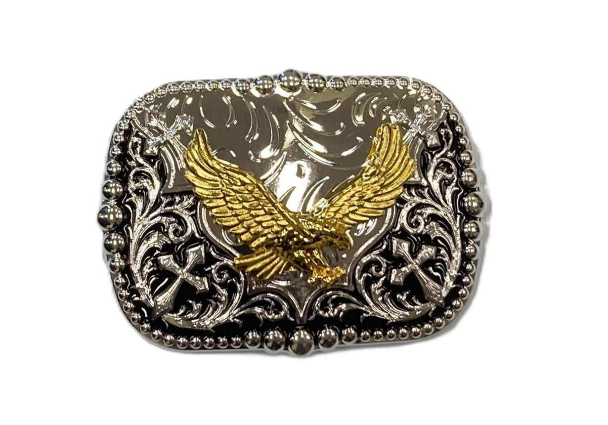 West Star Gold/Silver 2 Tone Look Eagle Buckle EAGLE2TONESQ
