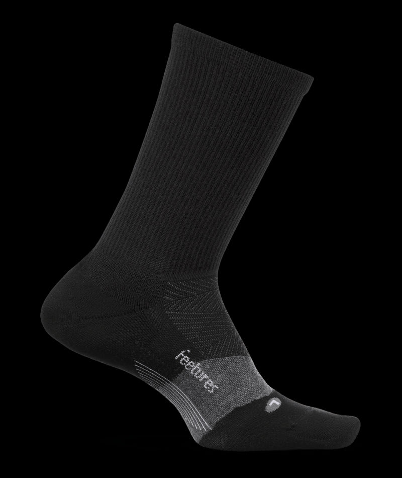 Feetures Black Merino 10 Max Cushion Mini Crew Socks EM90468