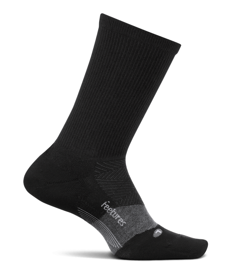 Feetures Black Merino 10 Max Cushion Mini Crew Socks EM90468