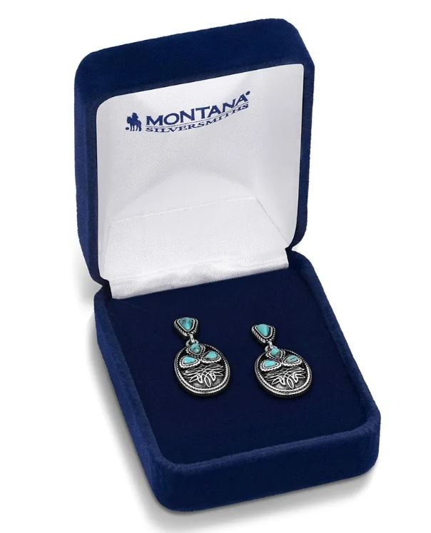 Montana Silversmith Boot Stitch Turquoise Earrings ER6604