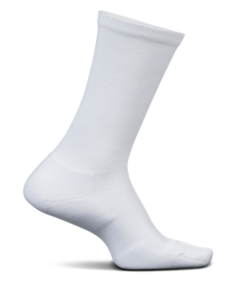 Feetures White Theraputic Max Cushion Crew Socks F100300