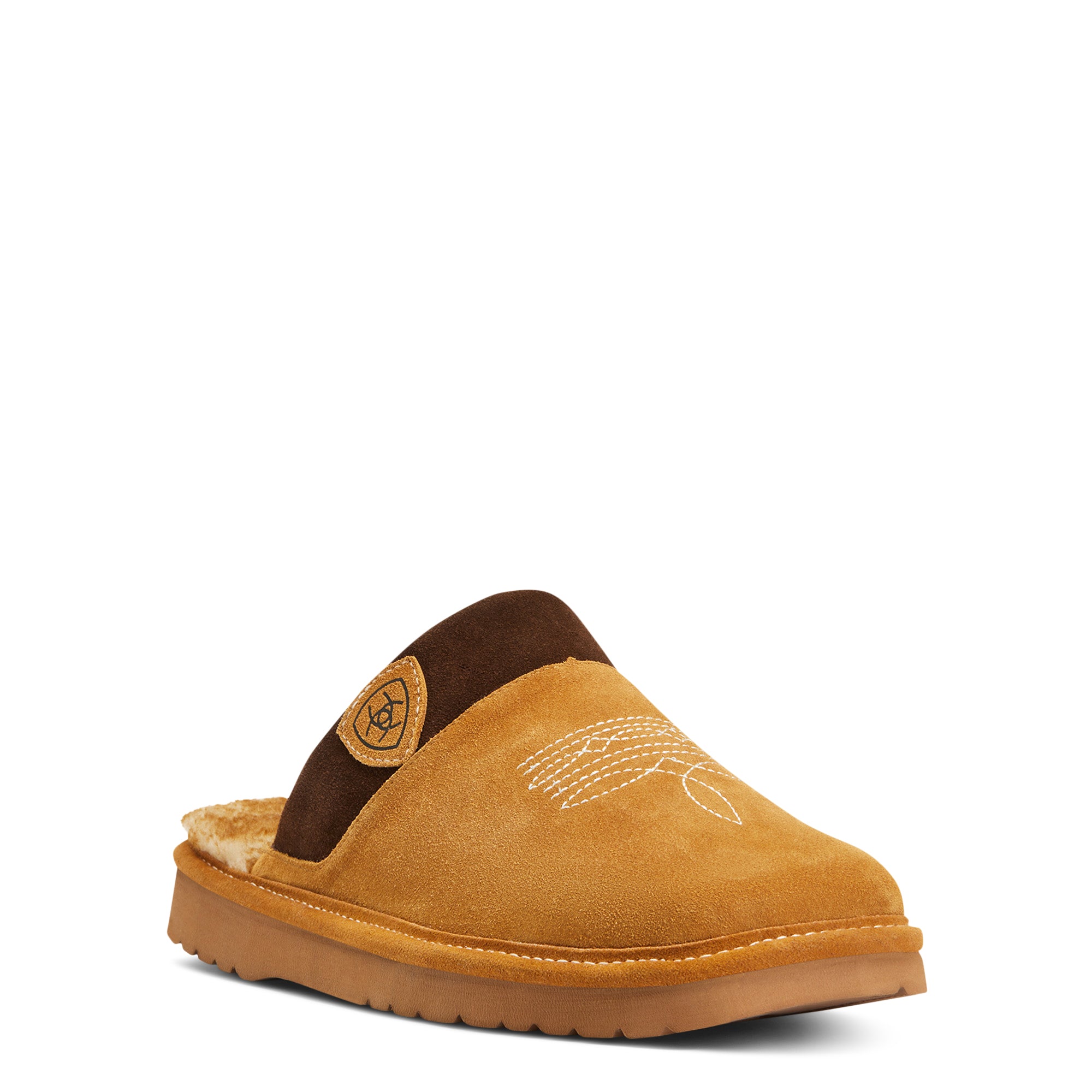 Ariat Chestnut/Chocolate Silversmith Men's Square Toe Slippers 2842-200