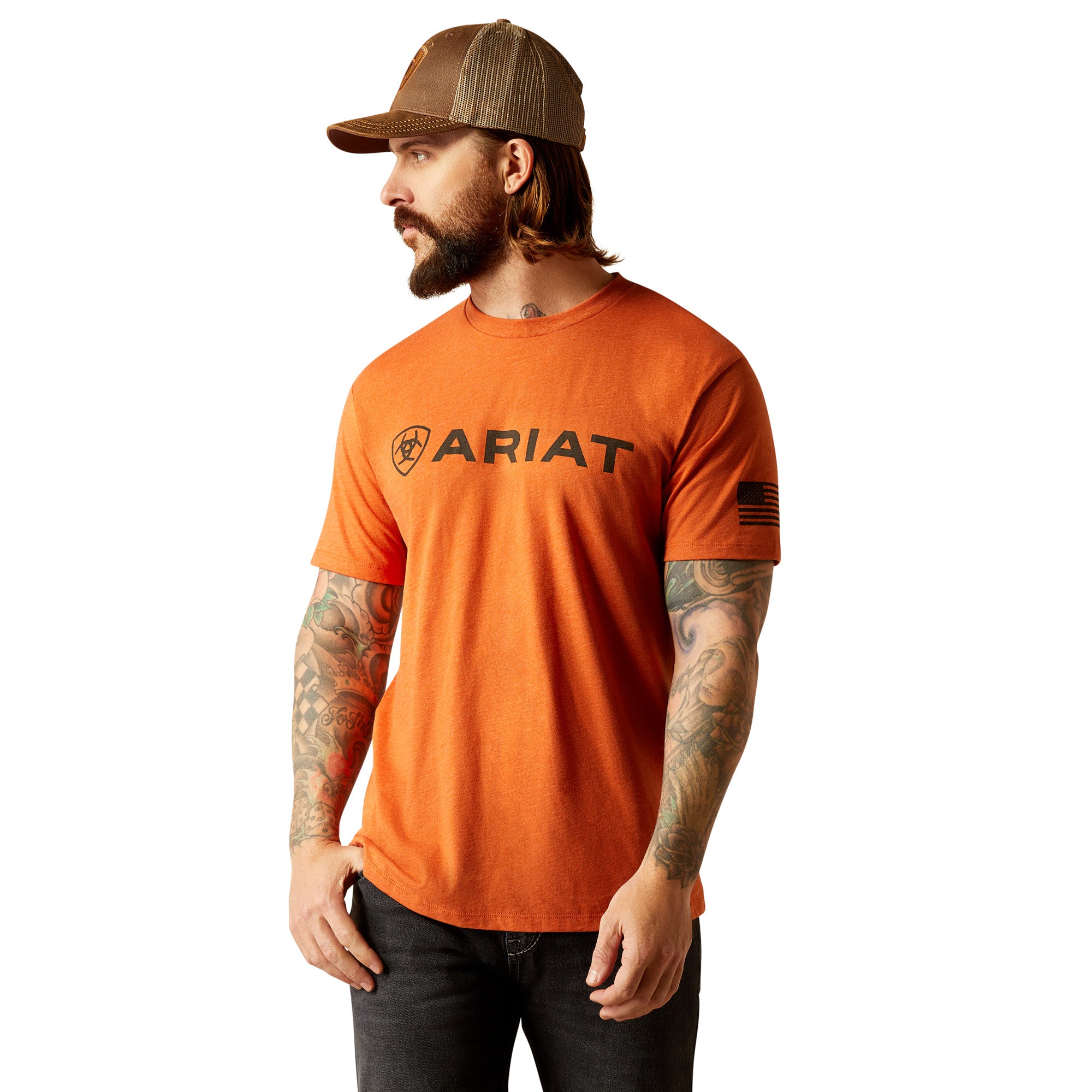 Ariat Adobe Heather Shield Flag T-Shirt 10054196