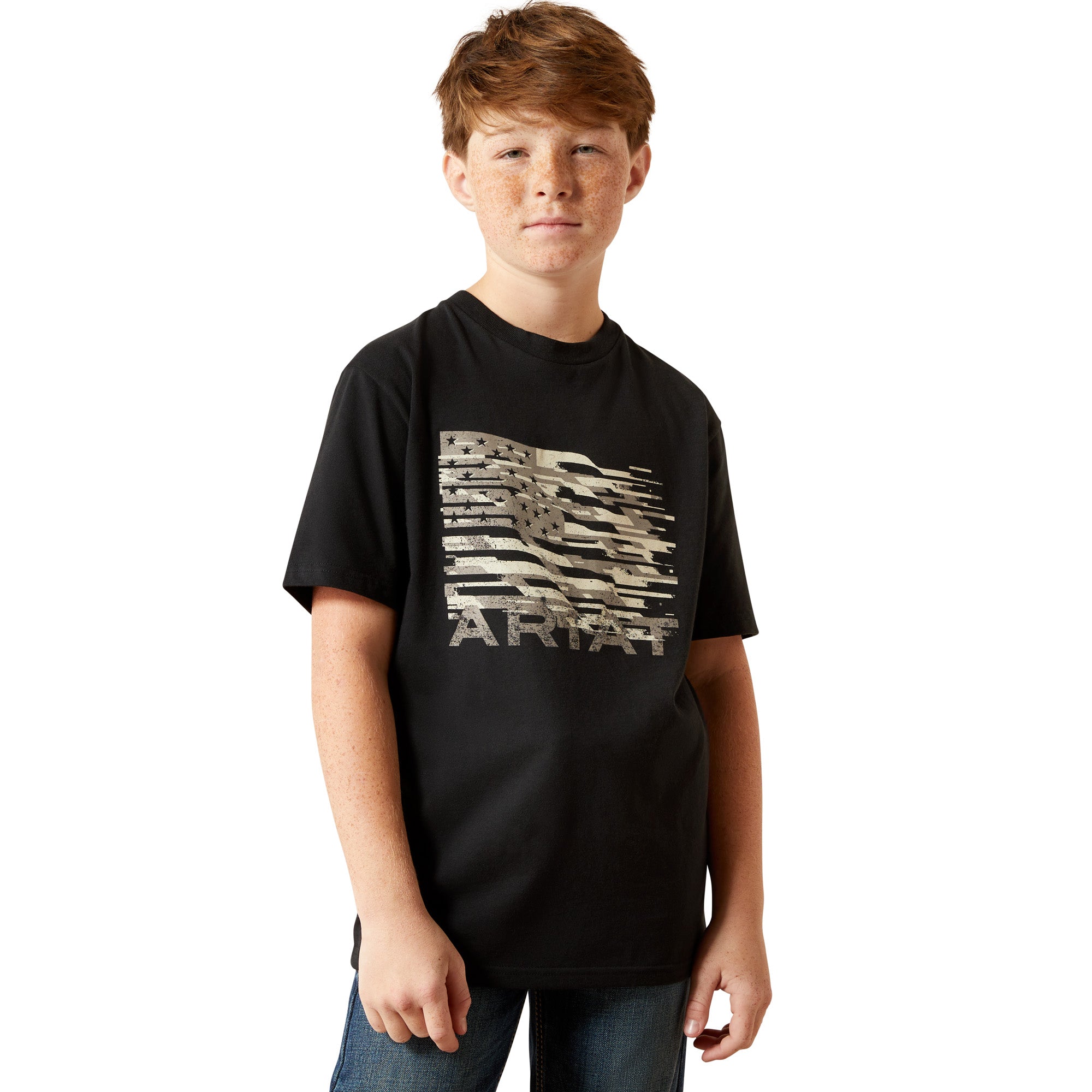 Ariat Black Freedom Flag Boys' T-Shirt 10065980