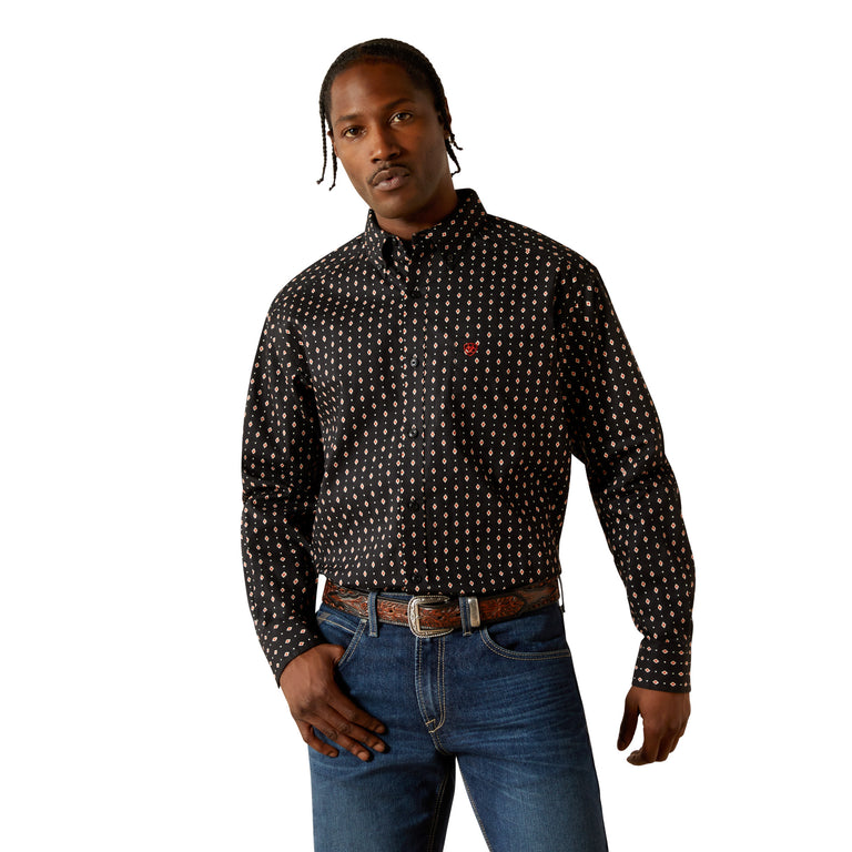 Ariat Men's Thorin Classic Fit Black Button Down Shirt 10062182