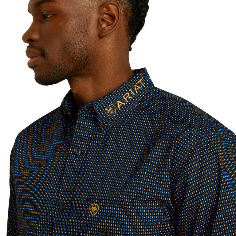 Ariat Men's Team Portland Fitted Shirt, Black/Gold Medium Ariat Men's Team Portland Fitted Shirt, Black/Gold Medium