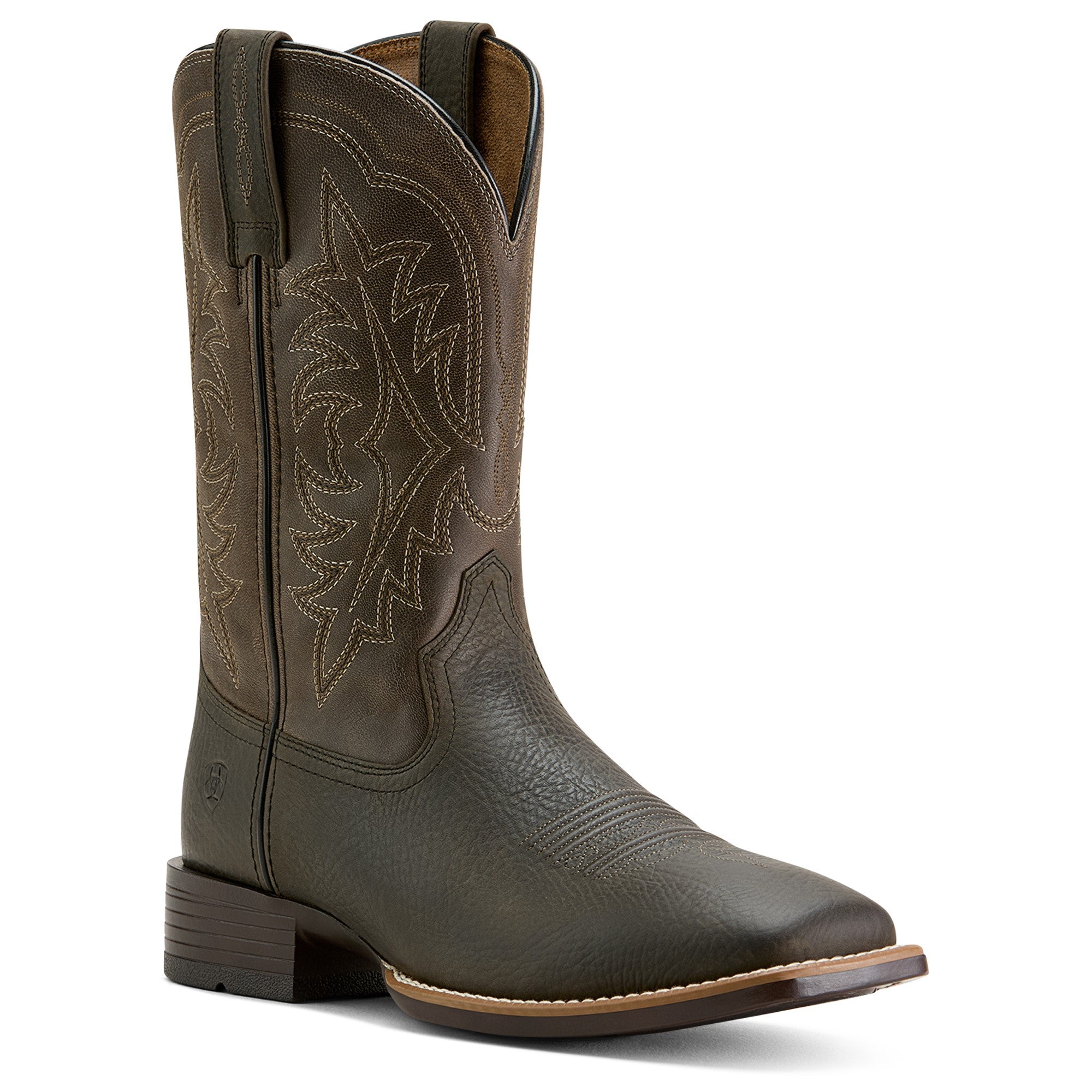 Ariat Smokey Brown/Dusty Taupe Ryden Ultra Wide Square Toe Men's 11 inch Wide Square Toe Cowboy Boots 10063989