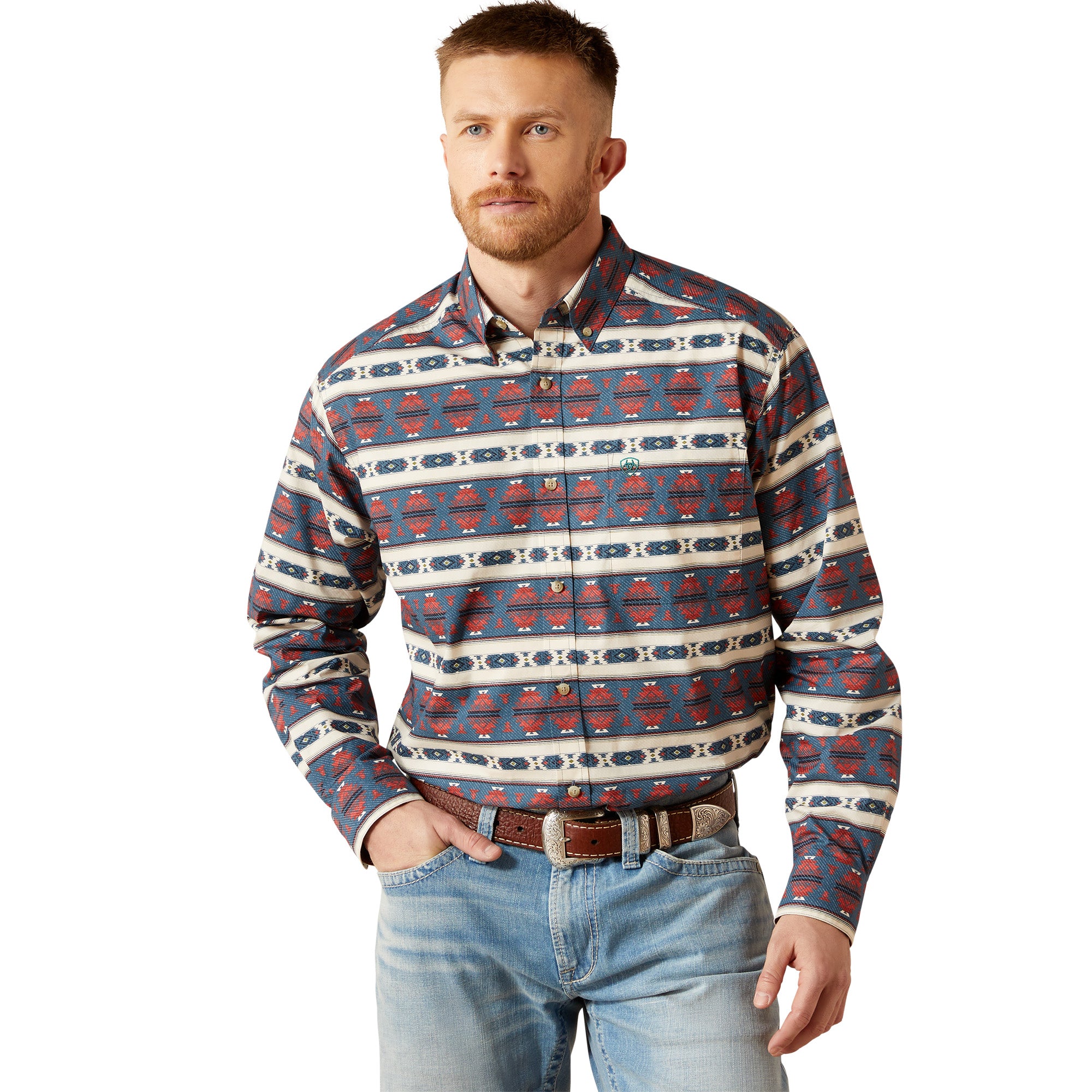 Ariat Dark Blue With Print Wilder Classic Fit Shirt 10065795