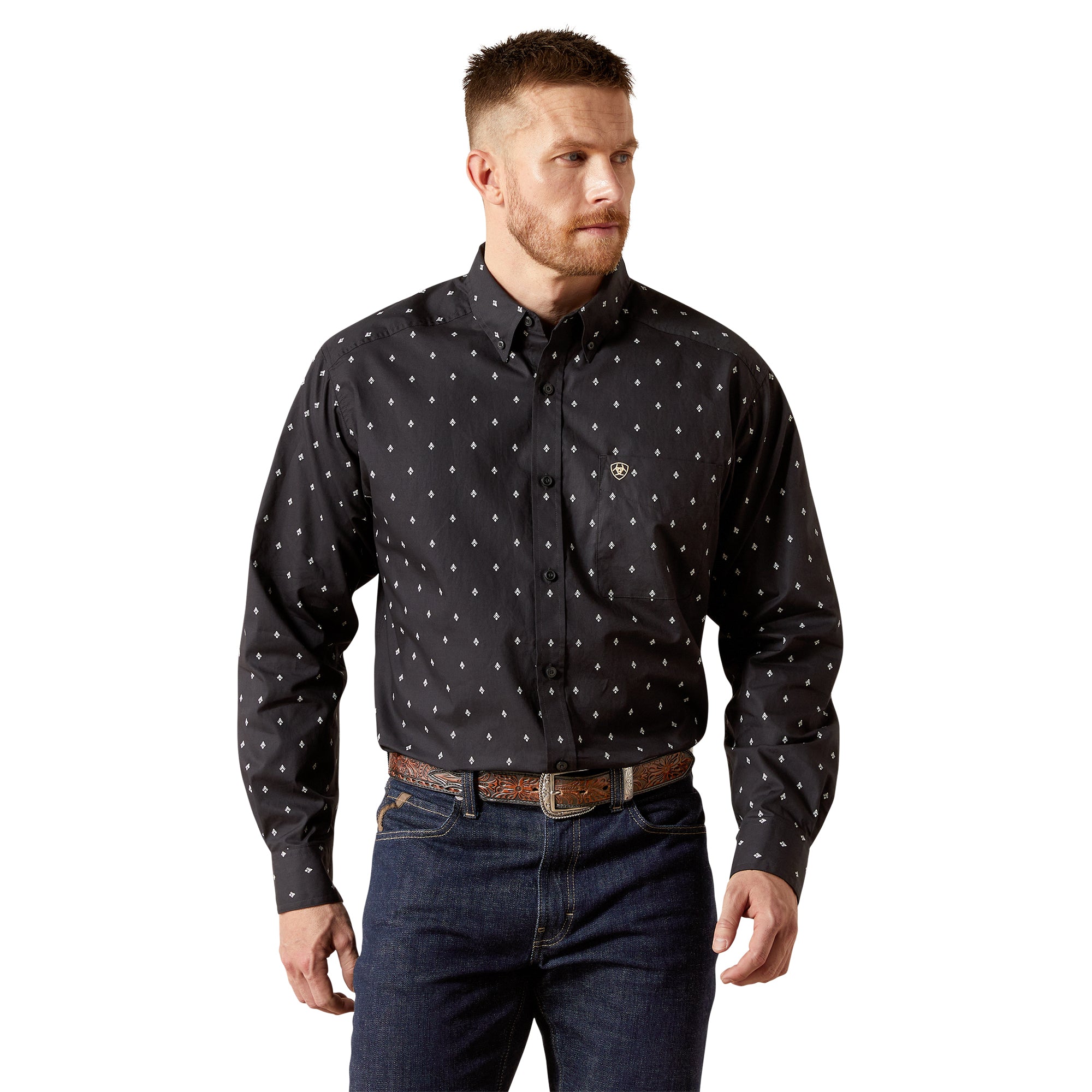 Ariat Black Taylor Classic Fit Collared Longsleeve Men's Shirt 10065856
