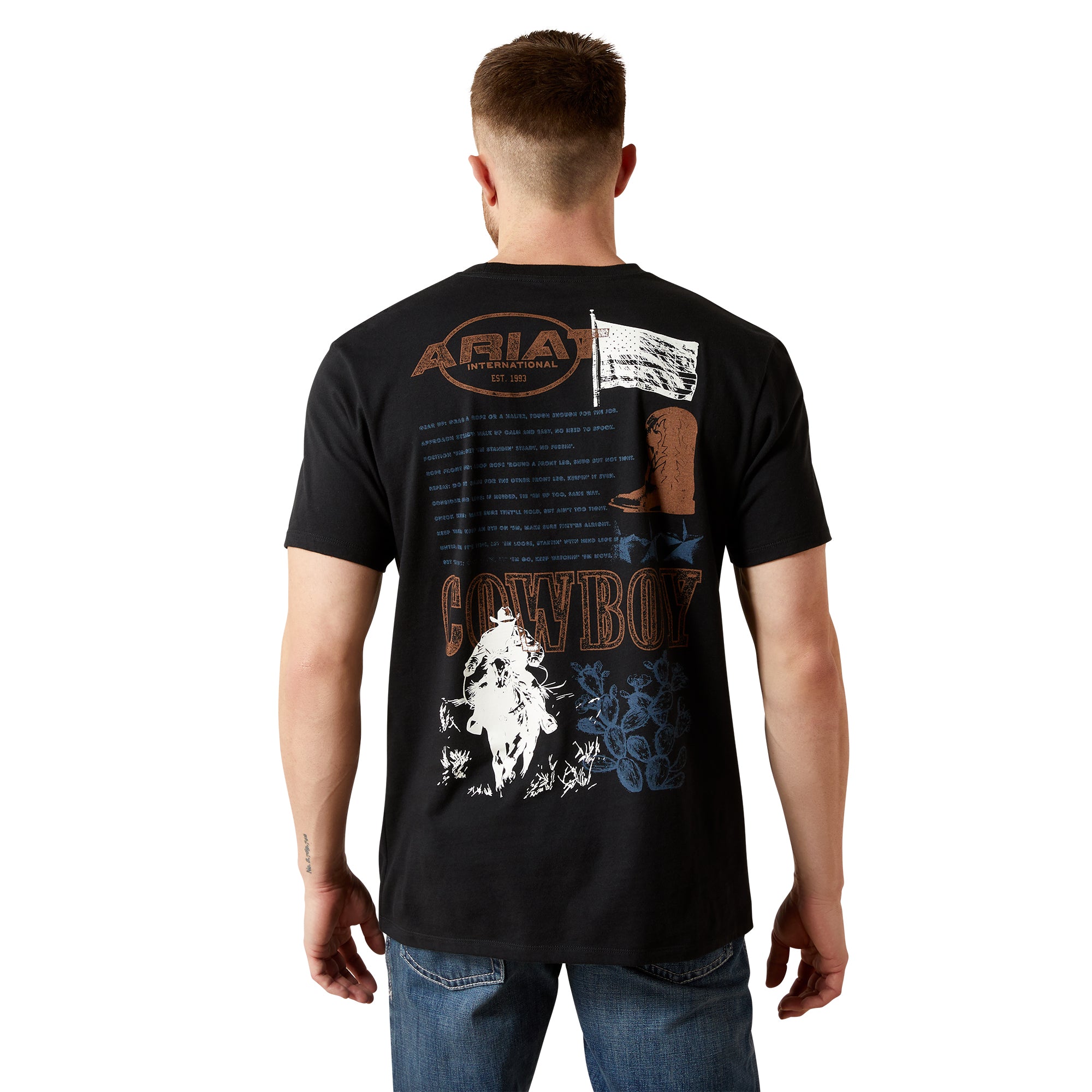Ariat Black Maximal Collage Men's Short Sleeve T-Shirt 10065936