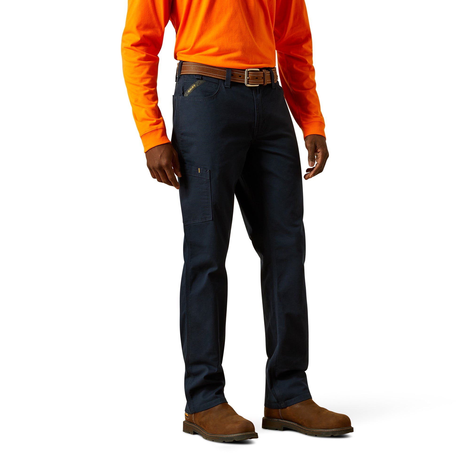 Ariat Navy Rebar M4 Low Rise DuraStretch Made Touch Stackable Straight Leg Men's Pants 10063785