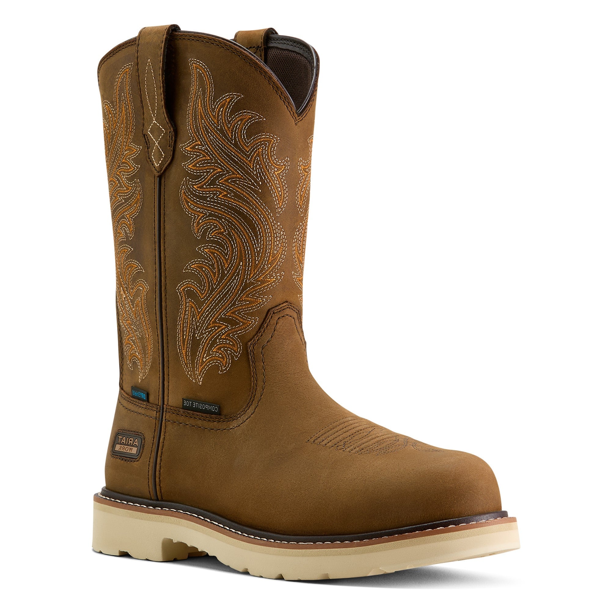 Ariat Distressed Brown Activator Argo Men's Waterproof Round Toe Composite Toe Work Boots 10063861