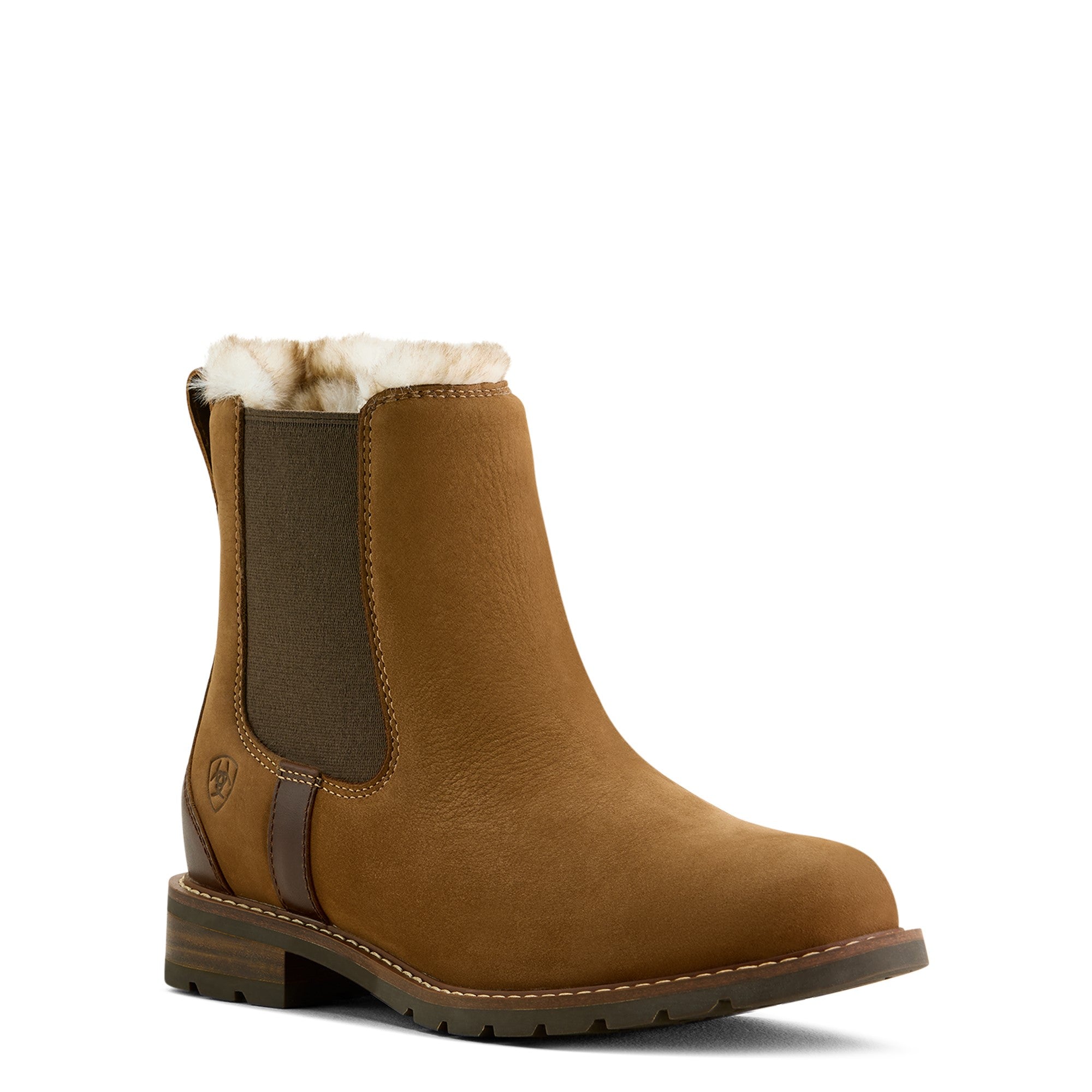 Ariat Amber Brown Wexford Sherpa Women's Waterproof Chelsea Boots 10063876