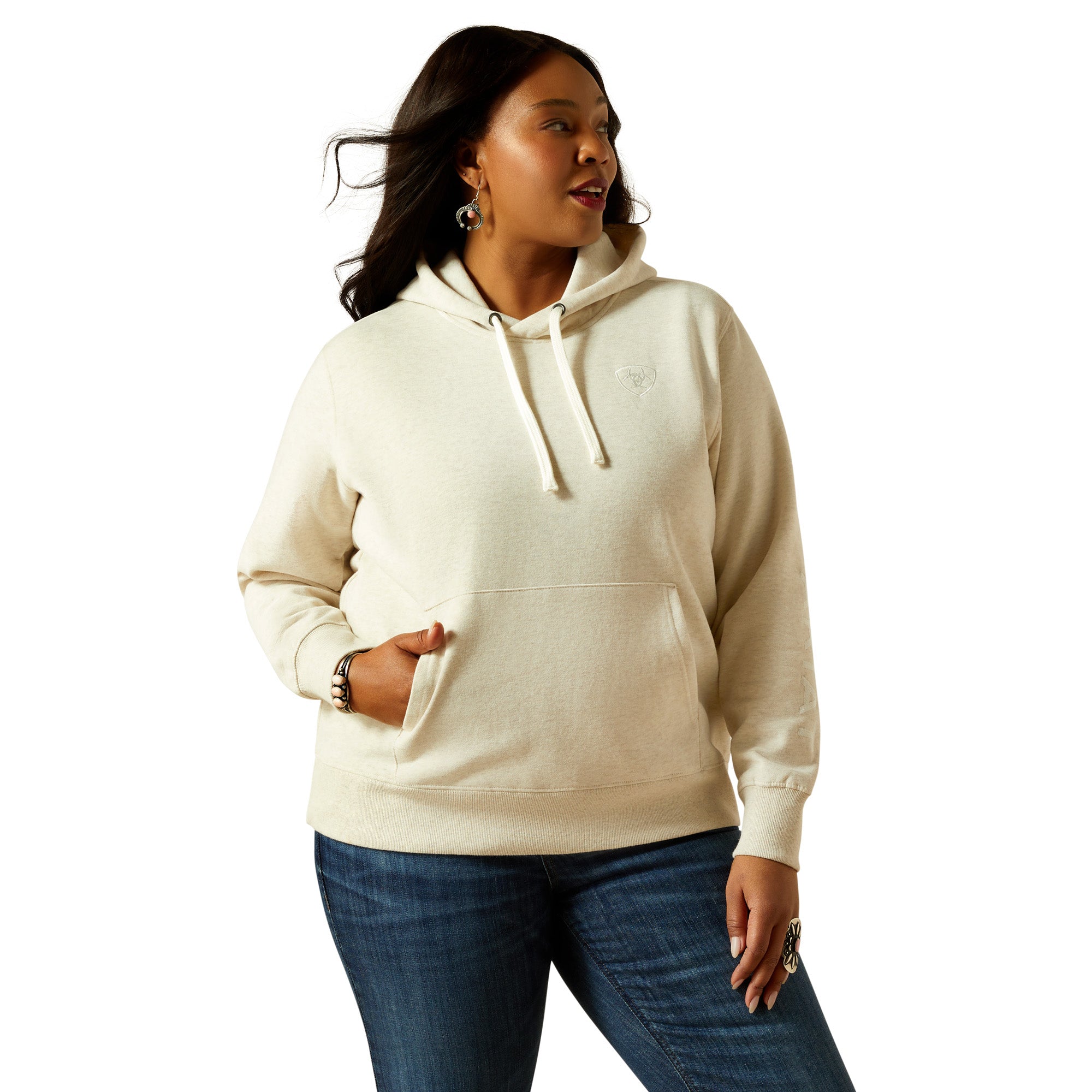 Ariat Oatmeal Heather Logo 2.0 Women's Hoodie 10062270