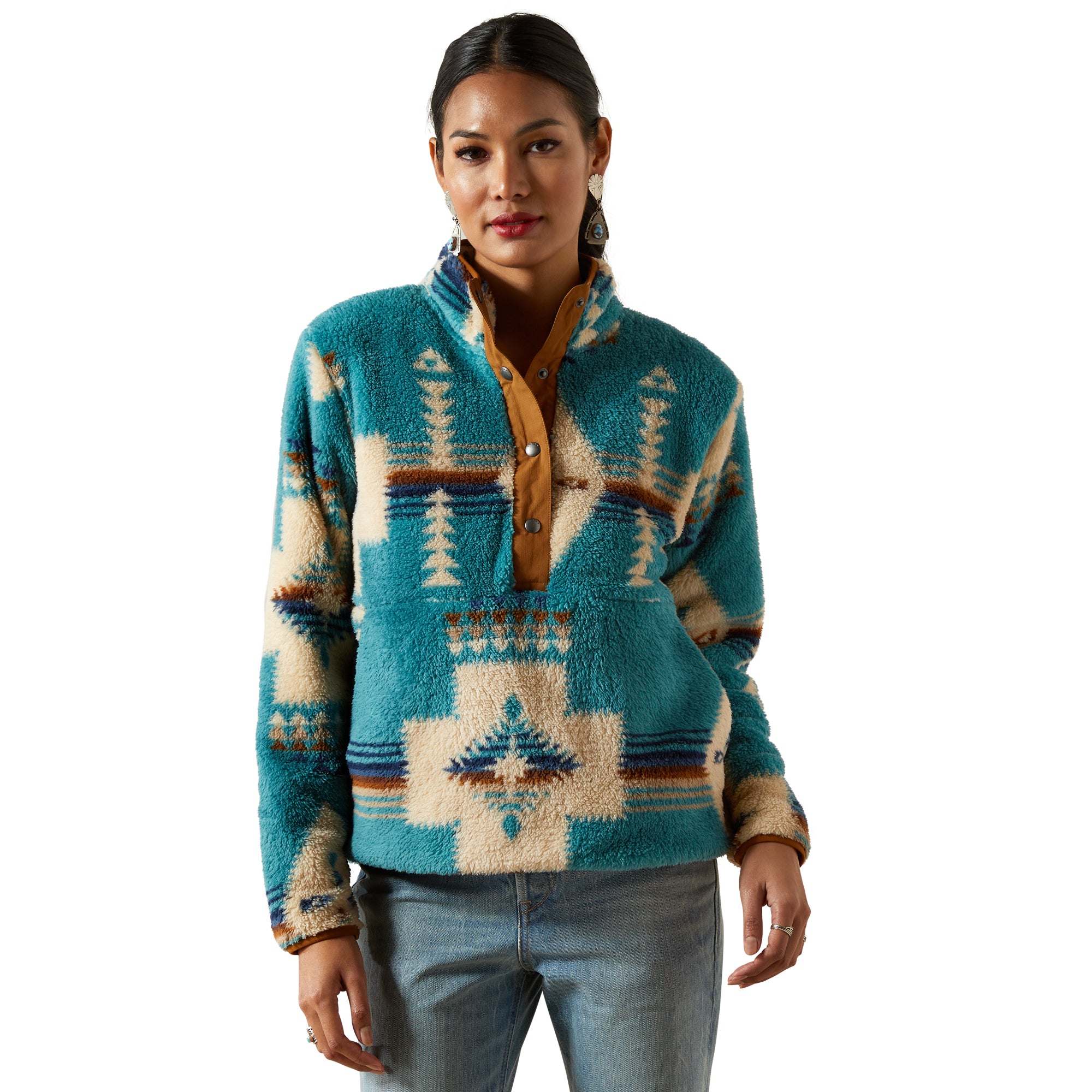 Ariat Agave Berber Snap Front Women's Sweatshirt 10062613