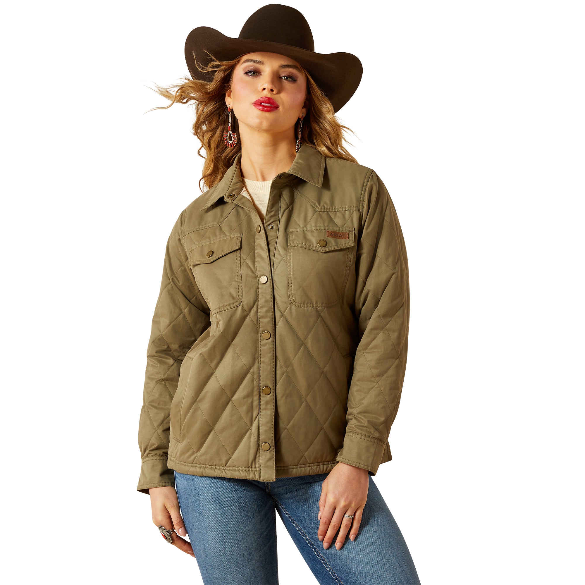 Ariat Dusky Green Grizzly Quilted Barn Jacket 10062813