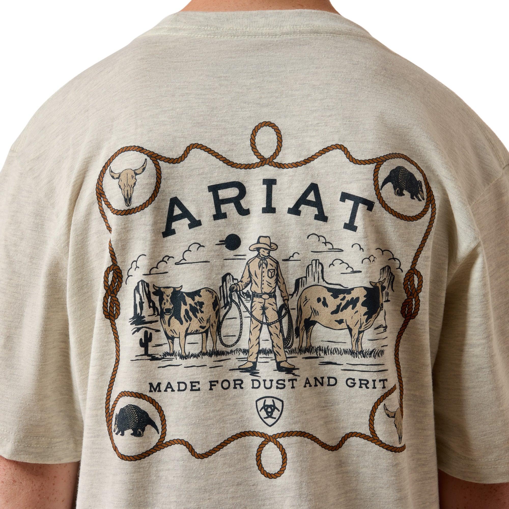Ariat Oatmeal Heather Bandana Bandit Boys T-Shirt 10080585
