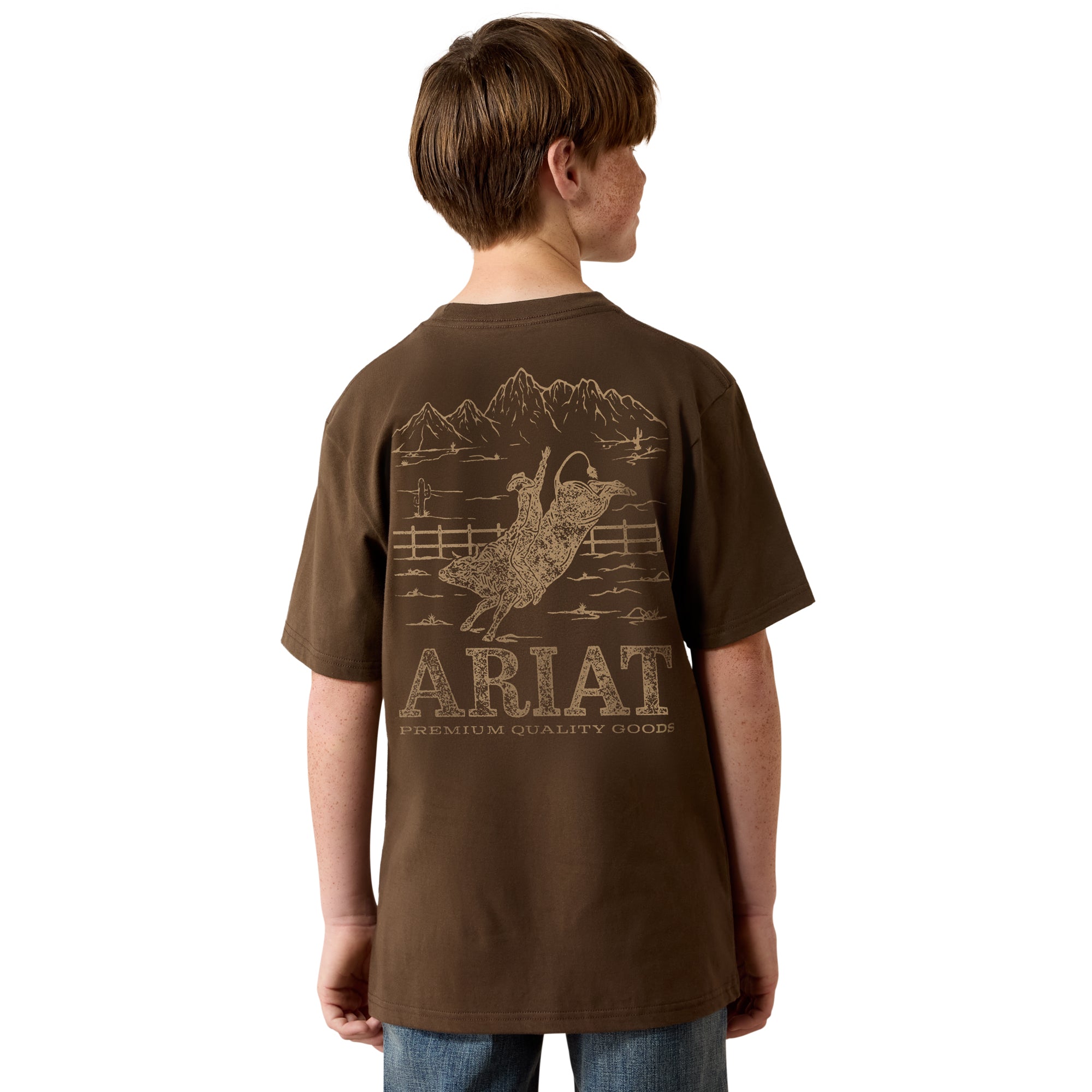 Ariat Turkish Coffee Mountain Bull Boys T-Shirt 10080632