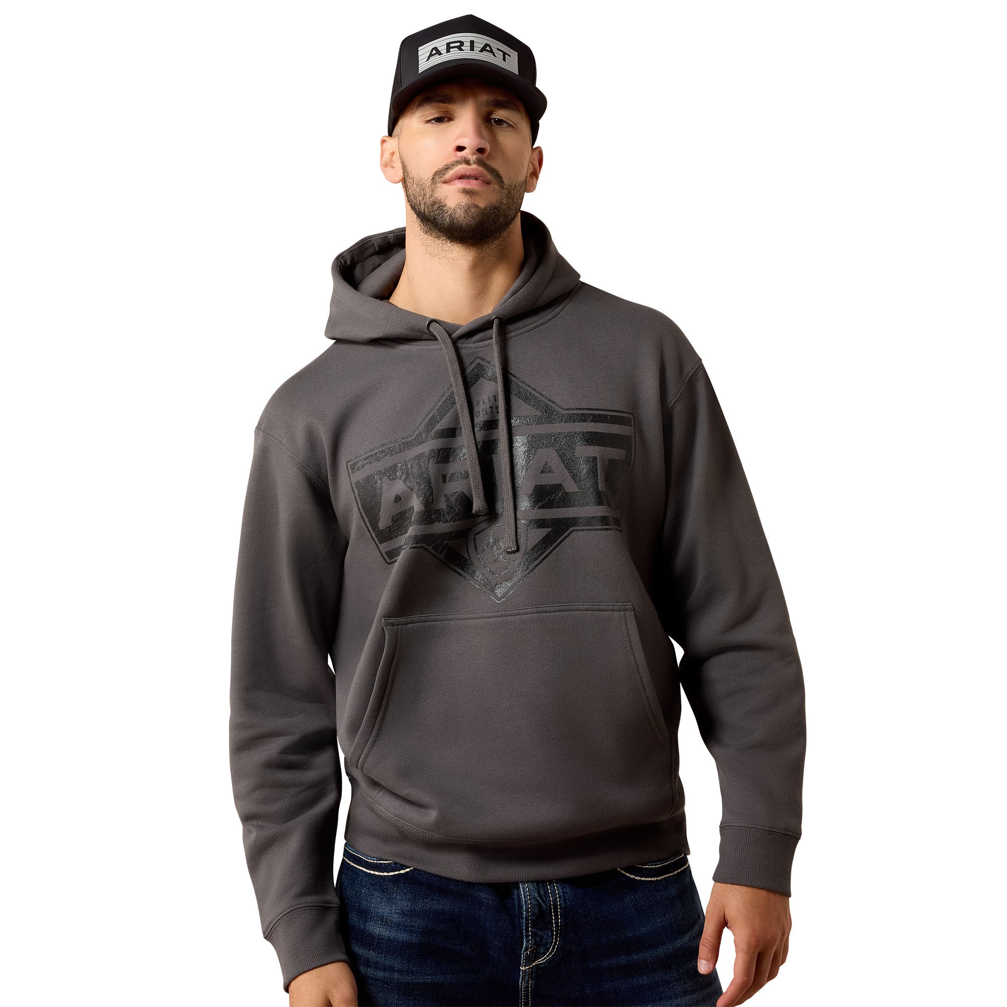 Ariat Dark Shadow Leather Diamond Men's Hoodie 10079648