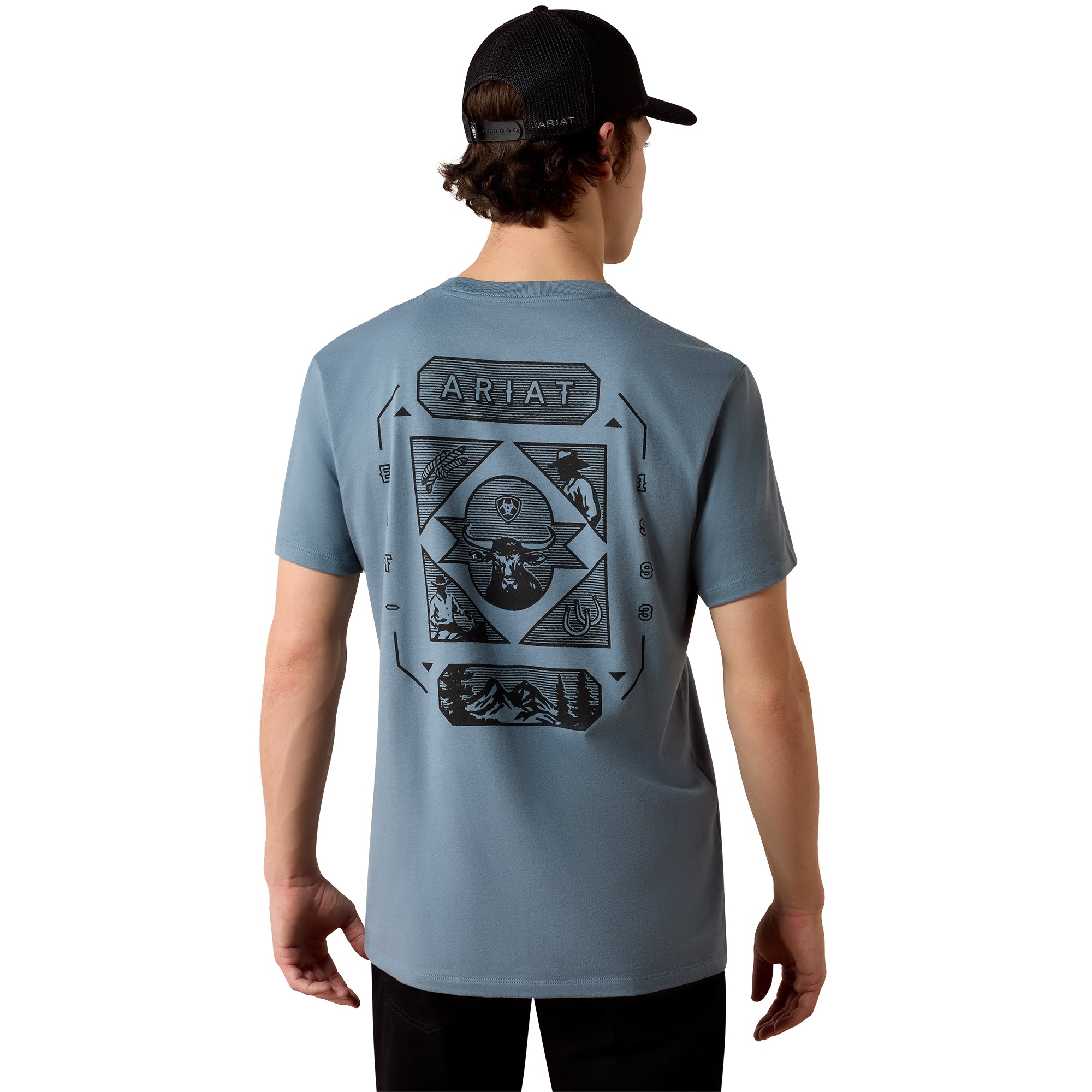 Ariat Light Denim Rope And Ride Men's T-Shirt 10080601