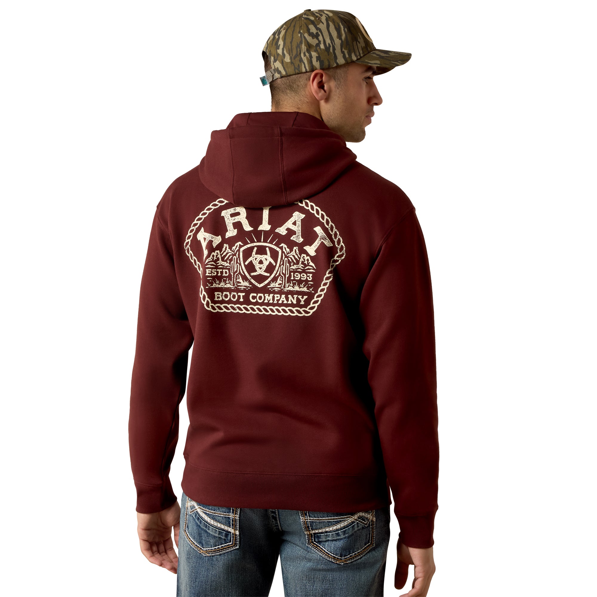 Ariat Bitter Chocolate Roped Out Desert Badge Men's Hoodie 10080695