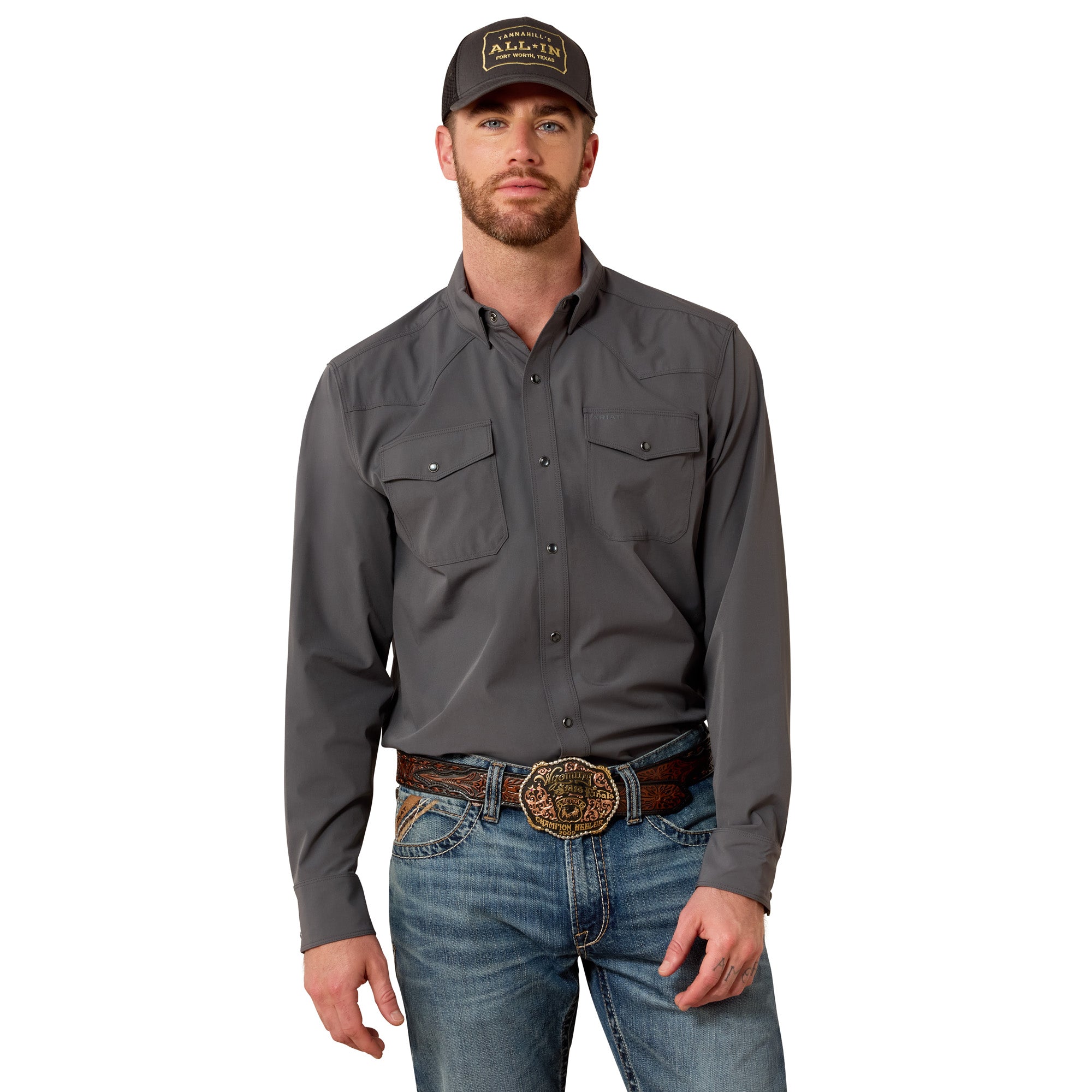 Ariat Iron Gate Frontier Tough VentTek Men's Collared Western Classic Fit Snap Shirt 10081911