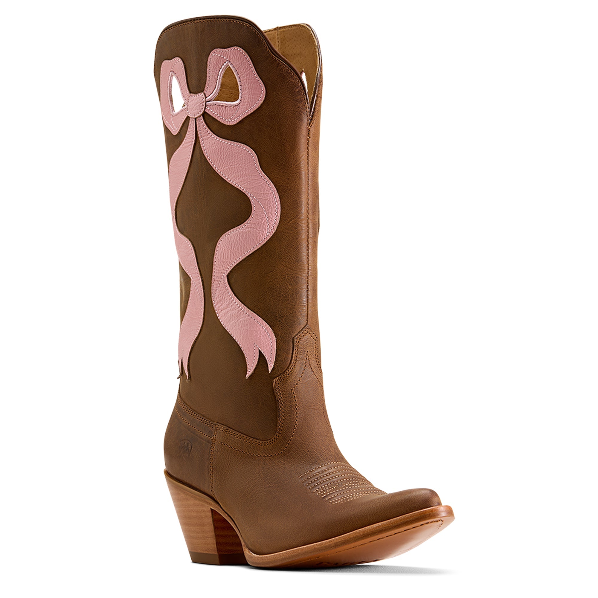 Ariat Weathered Tan/Baby Pink Beaux J Toe Western Women's Boots 10080307