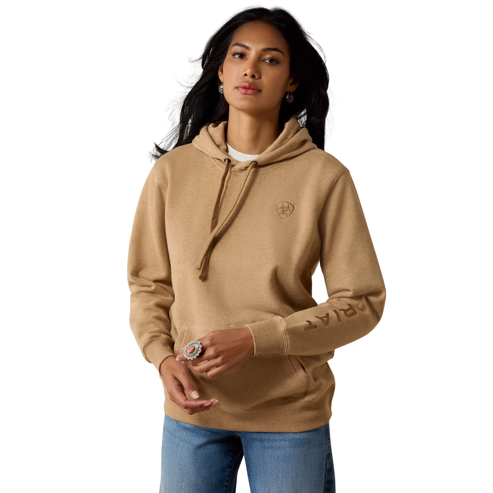 Ariat Khaki Heather Women's Logo 2.0 Hoodie 10080603