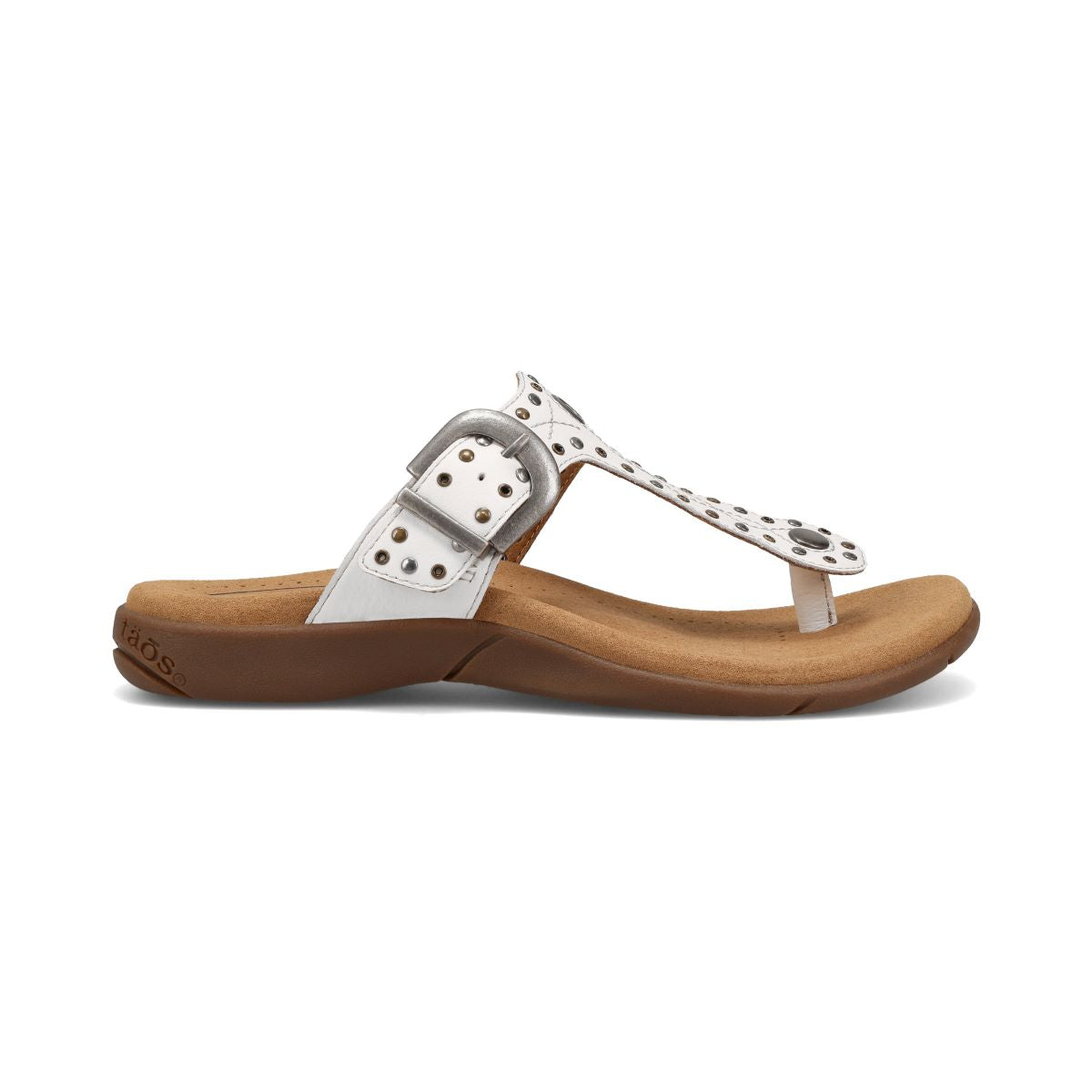 Taos White Flash T-Strap Women's Sandals FLS-14217-WHT