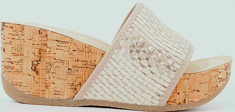 Bussola Gold Fauna Formentera Woven Women's Wedge Sandals