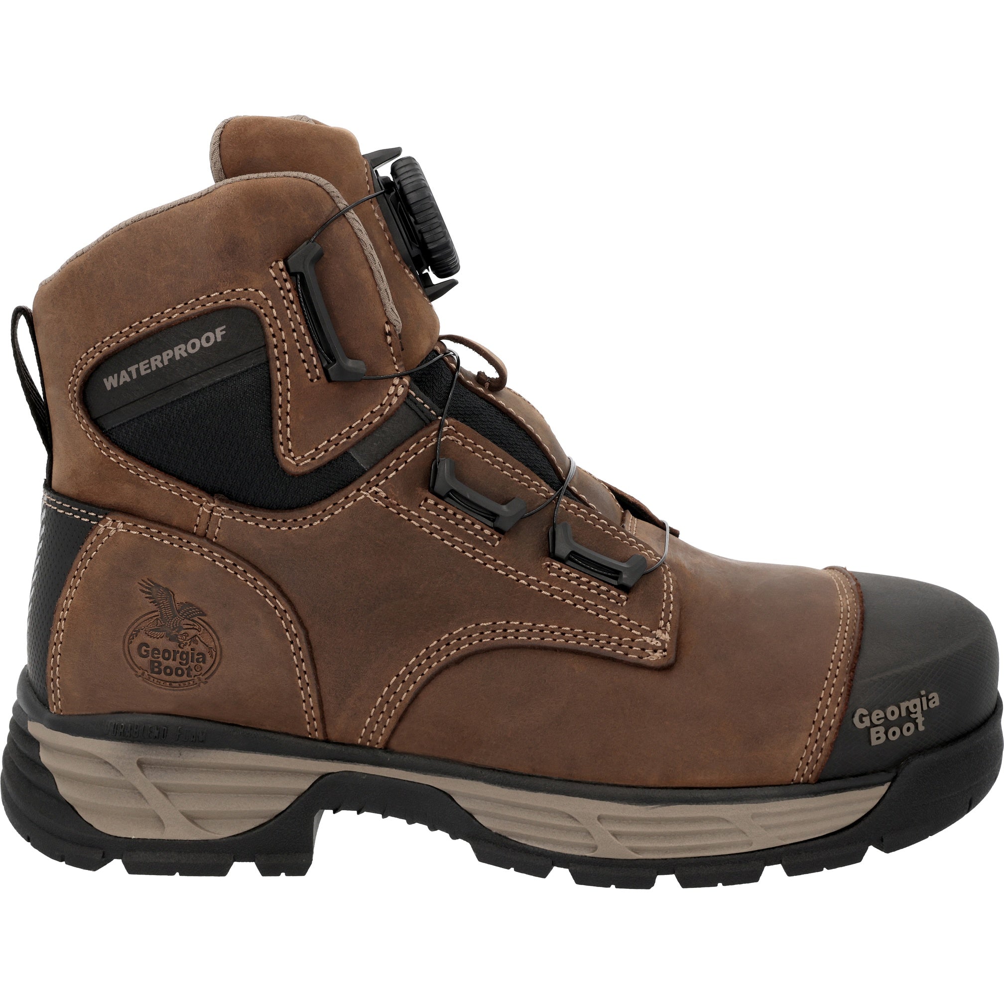 Georgia Boots Brown BOA Durablend Edge Alloy Toe Men's Work Boots GB00733