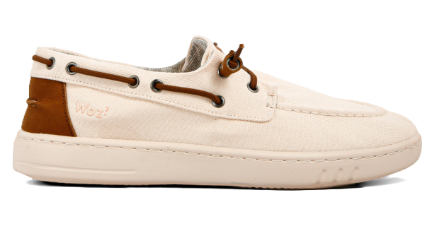 Woz Ecru George Canvas Men's Easy On Shoes GEORGE-CV-ECR