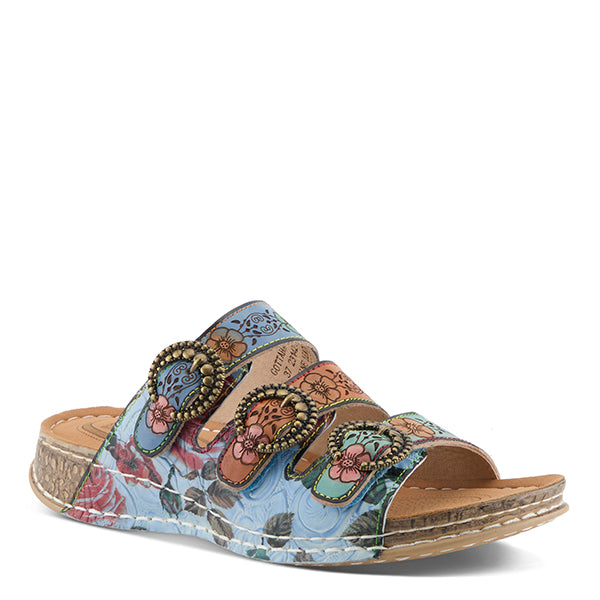 L'Artiste by Spring Step Blue Multi GottaHave Women's Sandals GOTTAHAVE-BLUM