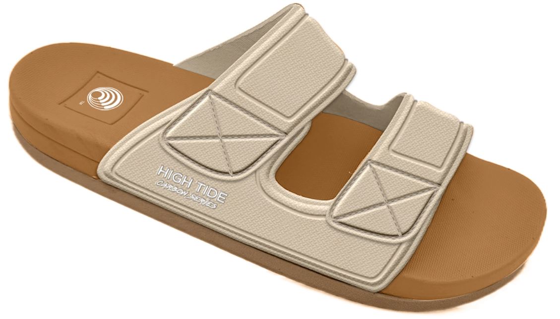 High Tide Cream Carbon Series Double Strap Women's Shoes HC-L136CR