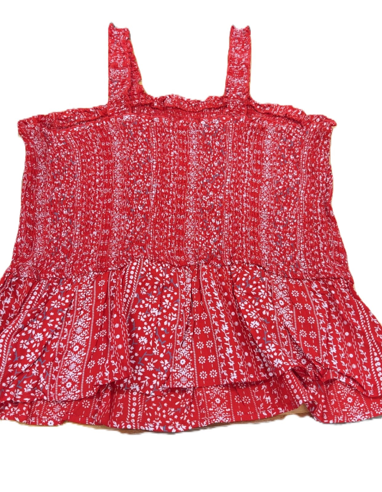 Cotton & Rye Smocked Wall Paper Print Tank CRW292R