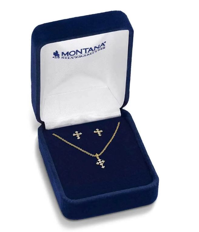 Montana Silversmiths Mighty Golden Cross Jewelry Set JS6621