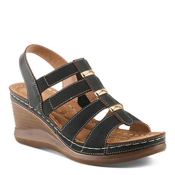 Patrizia by Spring Step Black Jurnee Women's Sandals JURNEE-B