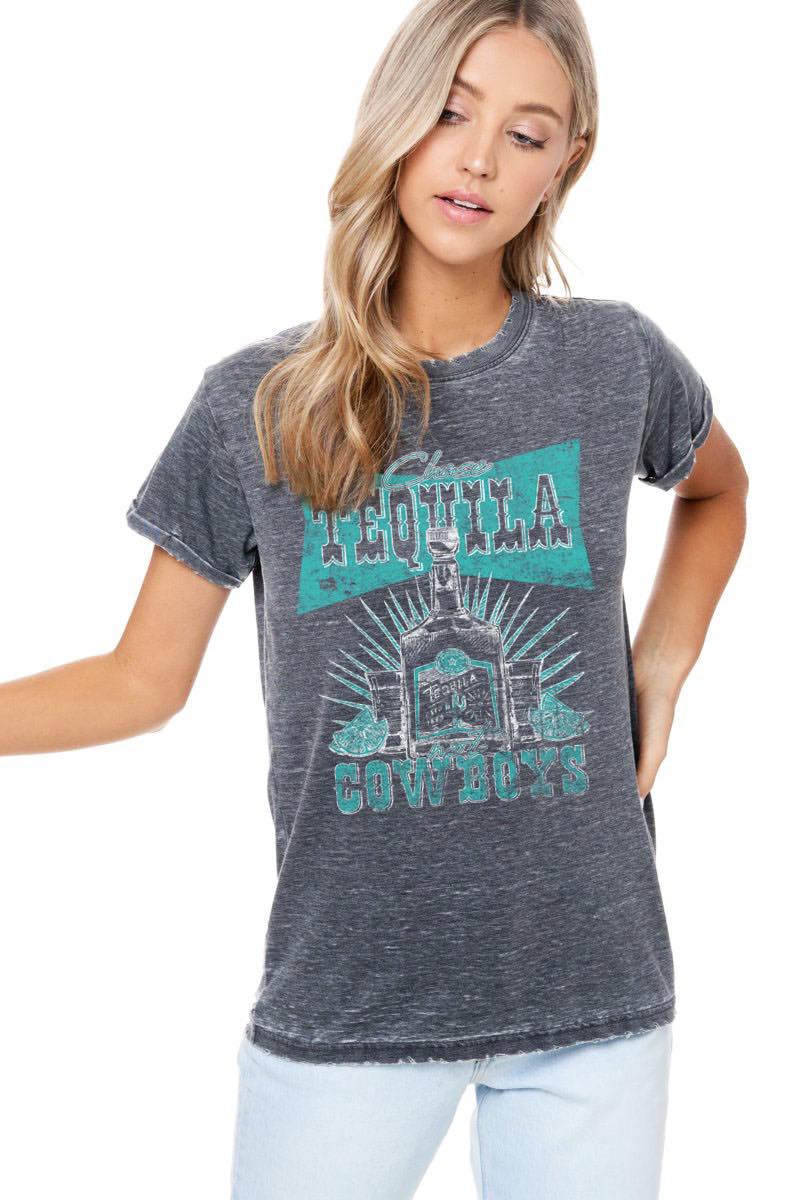 Zutter Black Tequila and Cowboys Women's T-Shirt K2017-8884-BLK