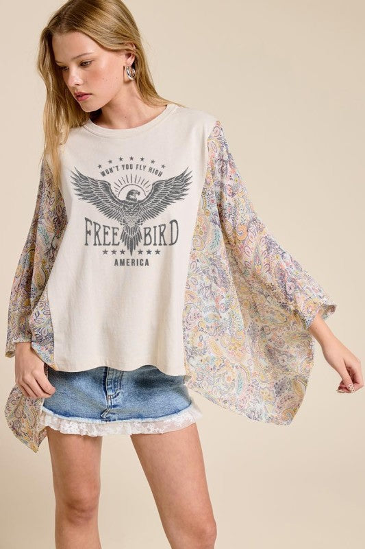 Zutter Bone Caftan FreeBird Women's Top K3569-7691-BONE